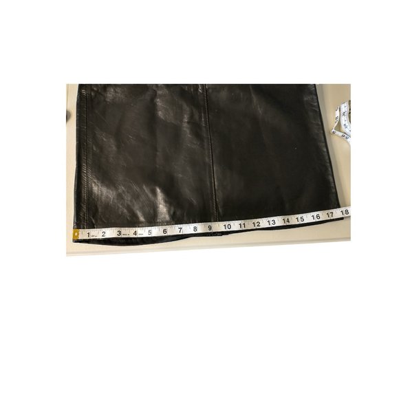 Armani Exchange Black Leather Pencil Skirt size 0 like new - Picture 7 of 11